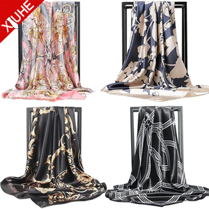 Sciarpa quadrata di seta di gelso di lusso in morbido 100% da <span class=keywords><strong>donna</strong></span> con stampa solida elegante scialle alla moda in raso - Product Image 3