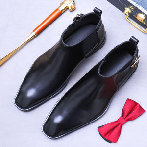 Botas Martin de cuero británico de caña alta para hombre, botas de hombre de cuero vacuno genuino, botas Chelsea para hombre - Product Image 5