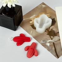 Maßgefertigte Silikon-Kerzenformen 3D Sukkulenten-Kaktus-Form Lebensmittelecht für Kerzenherstellung OEM Großhandel