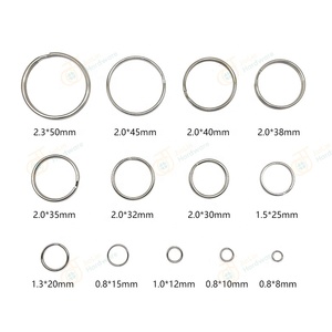 Llavero Circular de <span class=keywords><strong>Metal</strong></span> con Borde de Hierro, Anillo Dividido, Moderno, Impermeable, Ligero, para el Hogar, el Automóvil, Monedas, Actividades al Aire Libre, Etiquetas DIY - Product Image 3