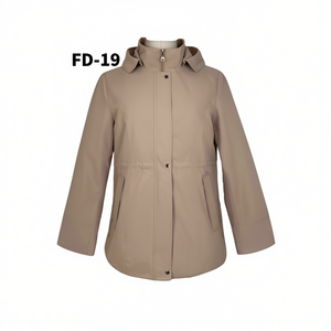 Giacca a vento da donna Ellen Rose FD-19 M-3XL, leggera con cappuccio, per l'inverno - Product Image 1