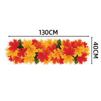Chemin de table découpé en forme de feuilles d'érable et de chêne pour l'automne, décoration de table de cuisine pour Thanksgiving et réceptions