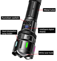 Linterna Súper Brillante Recargable, Lámpara de Alta Potencia, Antorcha Táctica Impermeable, Linterna de Emergencia para Exteriores