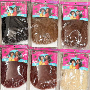 Extensions de cheveux synthétiques en vrac pour tresses au crochet <span class=keywords><strong>Afro</strong></span> <span class=keywords><strong>Twist</strong></span>, 12 pouces, 100g, effet bouclé et crépu, style Marley <span class=keywords><strong>Twist</strong></span> naturel et volumineux - Product Image 5