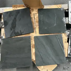 Black Floor Tiles Non-Slip Matte Slate Floor Tiles Slate Paving Stones Honed Slate Tiles With Good Price