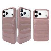 Étui de téléphone portable en PU brillant épaissi, portable et durable, avec protection antichoc Airbag pour iPhone 17/18 Pro Max