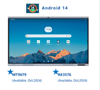 Tableau blanc interactif LED 4K de 55/65/75/86/98 pouces avec fonction multi-touch 20 points, Android et Windows, pour une utilisation en classe et au bureau