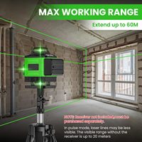 Niveau laser 16 lignes 360° auto-nivelant, niveau laser vert à lignes croisées, outil de nivellement pour la construction, outil de nivellement laser pour accrocher des images