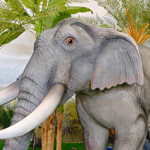 Éléphant animatronique réaliste électrique télécommandé pour intérieur, modèle en métal, étanche, résistant aux intempéries <span class=keywords><strong>et</strong></span> antirouille, pour aire de jeux publique - Product Image 2