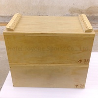 Bloques de Madera de Alta Calidad para Levantamiento de Pesas, Cajas de Madera para Jerks, Set de Bloques de Madera Apilables y Ajustables para Jerks