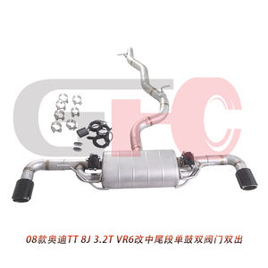 ระบบท่อไอเสียแบบสปอร์ตสำหรับรถ Audi TT 8J <span class=keywords><strong>3</strong></span>.2T <span class=keywords><strong>VR6</strong></span> 304ท่อไอเสียสแตนเลสควบคุมระยะไกล - Product Image 2