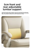 Chaise de bureau exécutive en cuir véritable, confortable, ergonomique, inclinable, avec dossier réglable, coulissante, minimaliste, moderne, pour la maison et le bureau