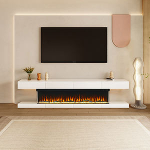 <span class=keywords><strong>Cheminée</strong></span> électrique moderne à 3 faces de 60 pouces avec bûche en acier et garniture en cristal pour une utilisation intérieure pour les hôtels - Product Image 3