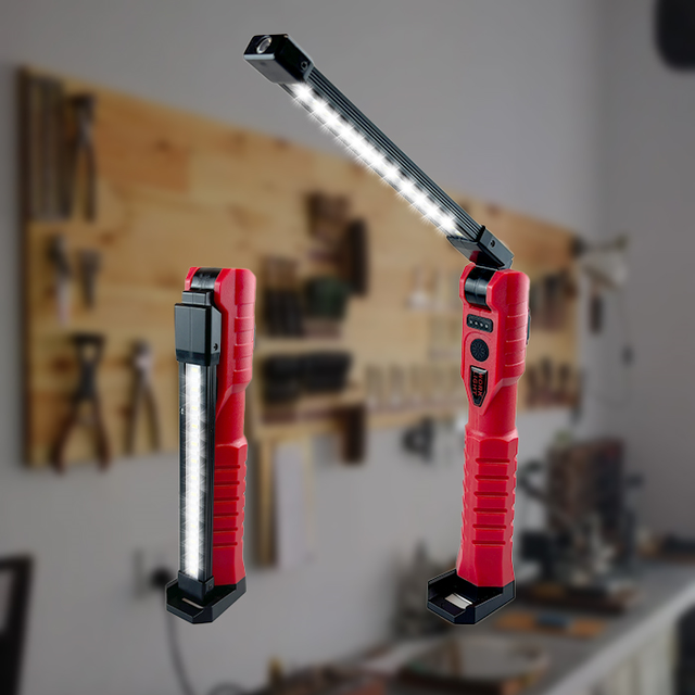 700 Lumen Folded Emergency Handheld Torch Light Magnetic Desk Lamp Powerful Rechargeable LED Work Light with Hook