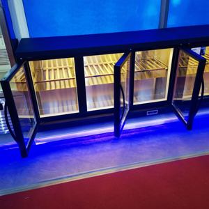 Mini-réfrigérateur de bar commercial de 1,8 m, de qualité supérieure, quatre portes, pour boissons et bières, style rétro, vente en gros - Product Image 4