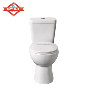 Nhà Máy Bán buôn hiện đại dễ dàng làm sạch trắng thuôn dài tầng gắn S-trap Flush <span class=keywords><strong>commode</strong></span> hai mảnh phòng tắm gốm WC nhà vệ sinh bát - Product Image 2