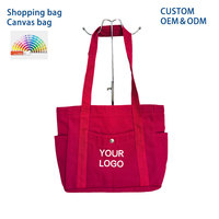 Sac fourre-tout en toile bordeaux vif personnalisable, réutilisable, pour emballage cadeau, fournitures de fête et cadeaux événementiels