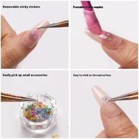 Outil multifonctionnel d'art des ongles japonais Pince à épiler à double tête Papier autocollant pour ongles Tige de pression en silicone Outil de gaufrage Manucure