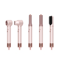 Sèche-cheveux professionnel multifonction 5 en 1 en céramique, fonctions de lissage et de bouclage, moteur DC, 3 vitesses, OEM/ODM personnalisable