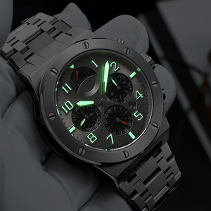 ODM Custom logo Miyota 9100 automatico Multi-funzione meccanico uomo in acciaio inox orologio con mese di settimana <span class=keywords><strong>24</strong></span> ore - Product Image 6