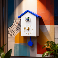 YZOK Jam Dinding Kuarsa Burung Cuckoo Modern untuk Dekorasi Ruang Tamu Rumah, Jam untuk Dekorasi Kantor, Jam Gantung Hadiah