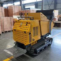 Mini-dumper sur chenilles télécommandé de 500 kg, auto-chargeur hydraulique pour terrains accidentés, construction et agriculture