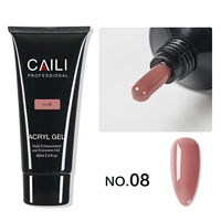 CAILI 60 ml Gel Dur Acrylique UV Non Collant pour Extension Facile Sans Chaleur, Gel de Construction Petit MOQ OEM ODM, Fourniture Personnalisée pour Renforcement des Ongles