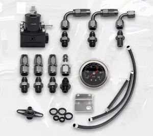 Ramainer Universal 0-100psi Adjustable EFI Fuel Pressure Regulator Kit w/ Fitting