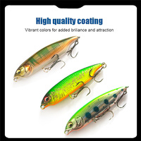 Leurre de pêche artificiel Alpha Weihai ABS Slice pour bar - Yeux 3D, action de coulée lente, hameçons 3X plus résistants