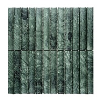 Mosaïque de marbre vert émeraude découpée au jet d'eau 305x305mm, parquet moderne antidérapant en pierre pour salle de bain, douche, mur et sol d'hôtel