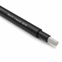 Câble solaire PV1-F 1*4mm2, monoconducteur en cuivre étamé, XLPO DC1000V, LSZH résistant aux UV, homologué TUV pour l'installation photovoltaïque