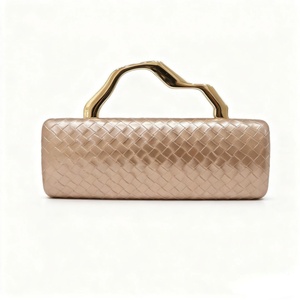 Factory Direct Bulk OEM Woven PU Leather Laser Logo Custom Handle Commercial Wholesale Women's Evening <b>Bags</b> - Product Image 2