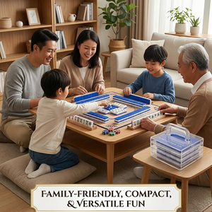 Jeu de <span class=keywords><strong>Mahjong</strong></span> en Gros Portable et Pliable, 4 Couches en Acrylique, 160 Tuiles de Style Américain de Luxe, Multifonctionnel pour Usage Familial en Extérieur - Product Image 2