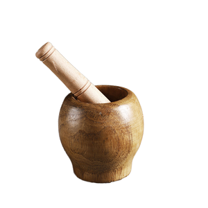 卸売りモダンなキッチンハーブスパイスツール手作り木制の木制の天然石花崗岩のモルタルセット - Product Image 4