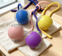 Balle interactive intelligente pour chat, à roulement automatique, 3 vitesses réglables, rechargeable par USB, jouet électrique pour animaux de compagnie avec capteur de réveil en option