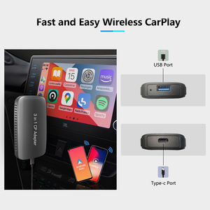 Adaptador Inalámbrico 3 en 1 Lancol para CarPlay y Android Auto, Reproductor USB con Función de Espejo de Pantalla de YouTube, Caja Inteligente Universal Negra <span class=keywords><strong>CP300</strong></span> - Product Image 4