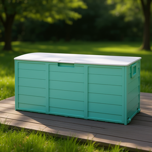 Coffre de rangement extérieur en plastique de 75 gallons avec serrure pour outils, coussins, jouets, sièges - Product Image 2