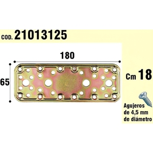 Supporto in Legno con Piastra Bicromata 65x180 mm. - Product Image 1