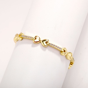 European American Unisex 2MM Tennis Chain Copper Zircon Inlay Box Clasp Summer Trendy Heart-Shaped <b>Anklet</b> Wholesale - Product Image 2