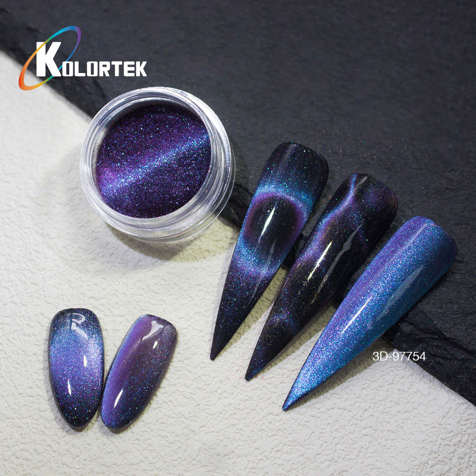 Magnetic Cat Eye Nail Pigment Powder for UV Gel Polish DIY Nail Art ...