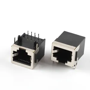 Fabrika doğrudan satış PCB montaj korumalı modüler jack Ethernet RJ45 konektörü