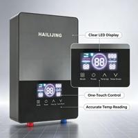 Chauffe-eau électrique instantané sans réservoir, fixation murale adhésive sans perçage, affichage numérique intelligent, pour salle de bain