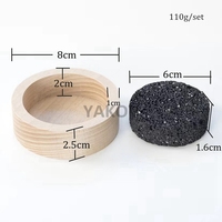 Grossiste 100% diffuseur d'huile de pierre de lave de roche volcanique avec support en bois