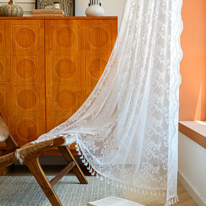 <span class=keywords><strong>Voilage</strong></span> français ajouré en dentelle pour fenêtre, rideaux transparents ajourés sur mesure pour chambre à coucher, décoration intérieure, Purdah, direct usine - Product Image 3