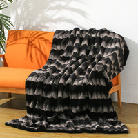 Benutzer definierte China 100% Polyester Doppel Nerz Kunst pelz Überwurf decken für den Winter