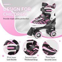Patins à roulettes Quad pour garçons et filles Patins à roulettes en ligne clignotants de taille réglable populaires et chauds