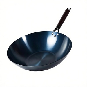 <span class=keywords><strong>Wok</strong></span> de Acero al Carbono Azul, Sartén China Comercial de Fondo Plano para Restaurantes, Servicios de Catering y Compradores Mayoristas - Product Image 1