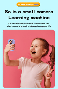 Appareil photo instantané pour enfants P8 avec écran 2,4 pouces, double objectif, capteur CMOS 1080P, filtre, impression thermique, design méduse de dessin animé - Product Image 2