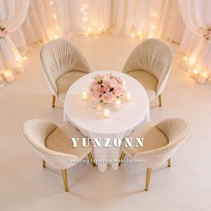 Cho thuê đồ dùng sự kiện: Ghế nhung, đồ nội thất hội trường tiệc cưới, ghế tiệc đã qua sử dụng, ghế vàng inox hiện đại - Product Image 6