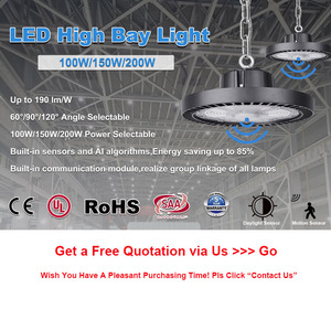 Expédition rapide, lampadaire LED UFO High <span class=keywords><strong>Bay</strong></span> 100w 150w 200w Dlc, éclairage commercial, industriel, pour entrepôt, atelier - Product Image 2